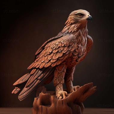 3D model Buteo japonicus (STL)